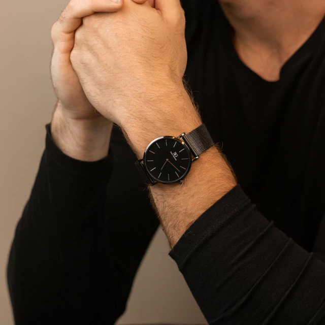 Houston Full Black 40mm Minimalist Watch
