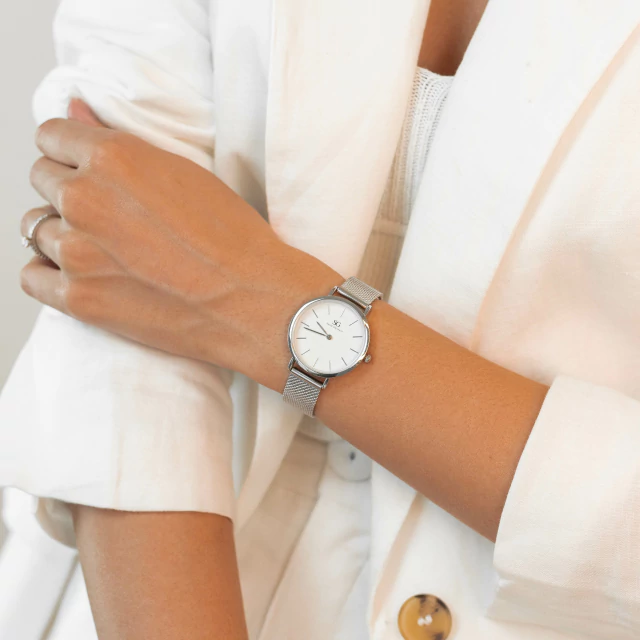 Women's Watch with Silver Bracelet, Harlem Silver, 32mm