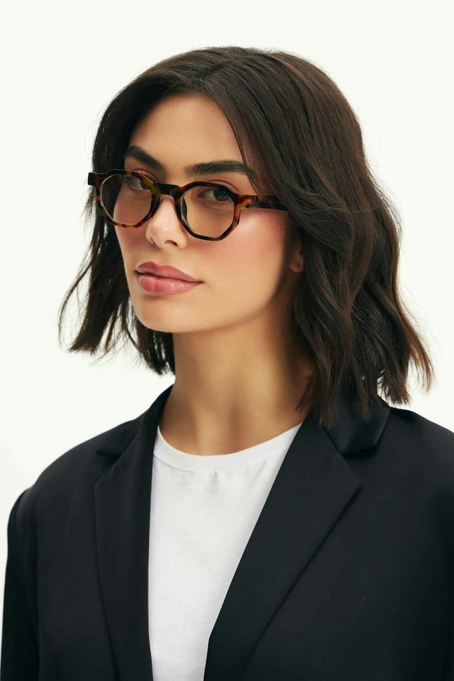 Giorno Tortoise Hexagonal Tori Prescription Glasses