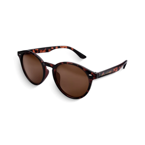Lincoln Brown Turtle Classic Round Sunglasses