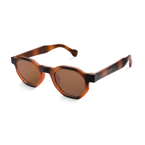 Classic Tori Tortoise Hexagonal Sunglasses
