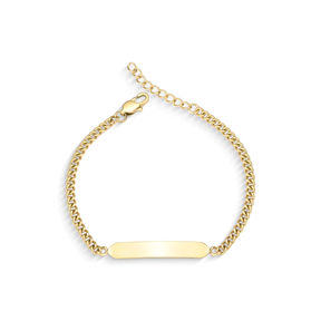 Customizable Gold Smooth Bar Bracelet