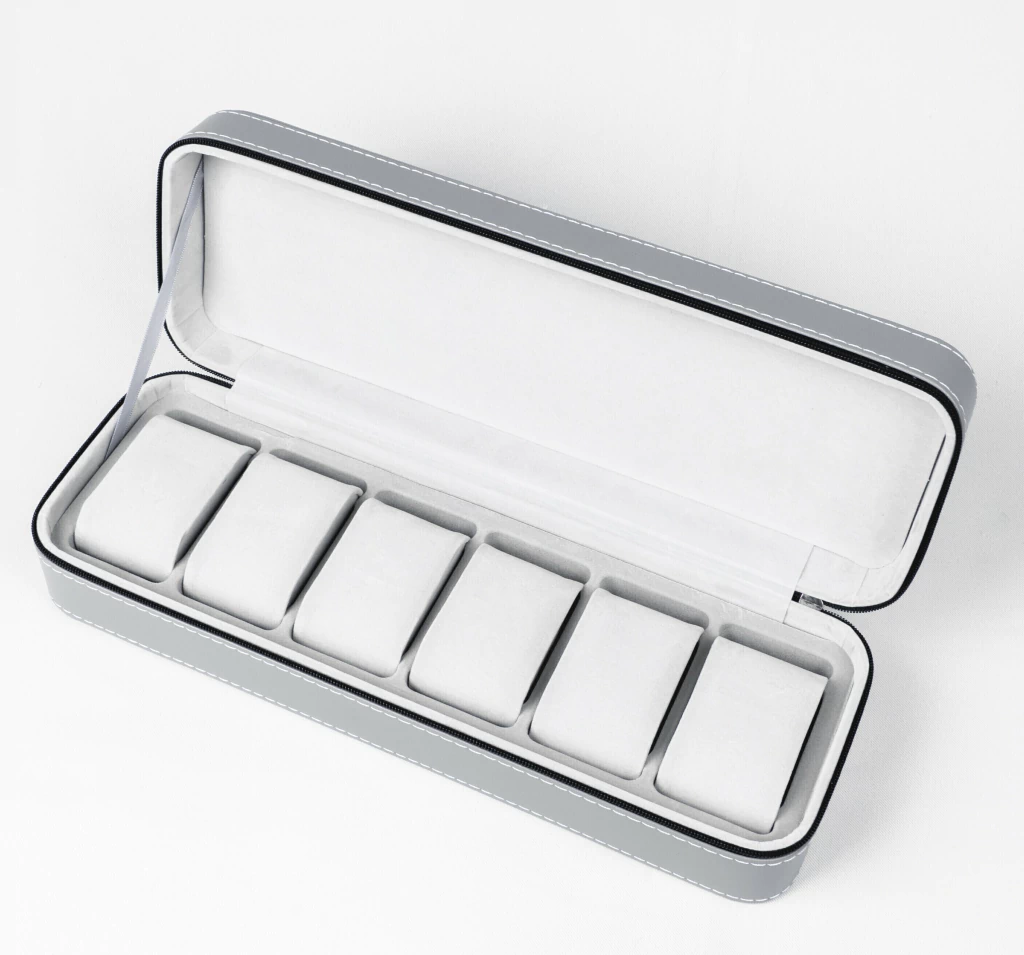 Zippered Watch Case for 6 Watches