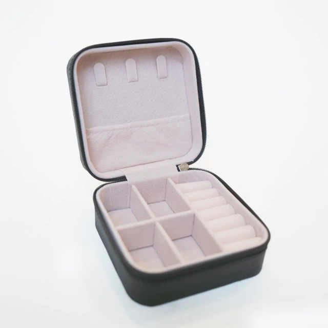Black Jewelry Case with Zipper