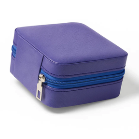 Blue Jewelry Case with Zipper