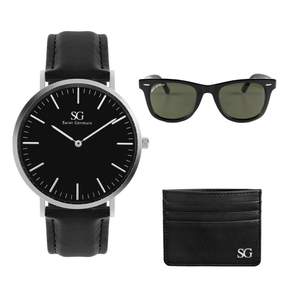 combosKIT Murray Black Hill 40mm + Wallet + Hills Green Black Sunglasses + Gift Box