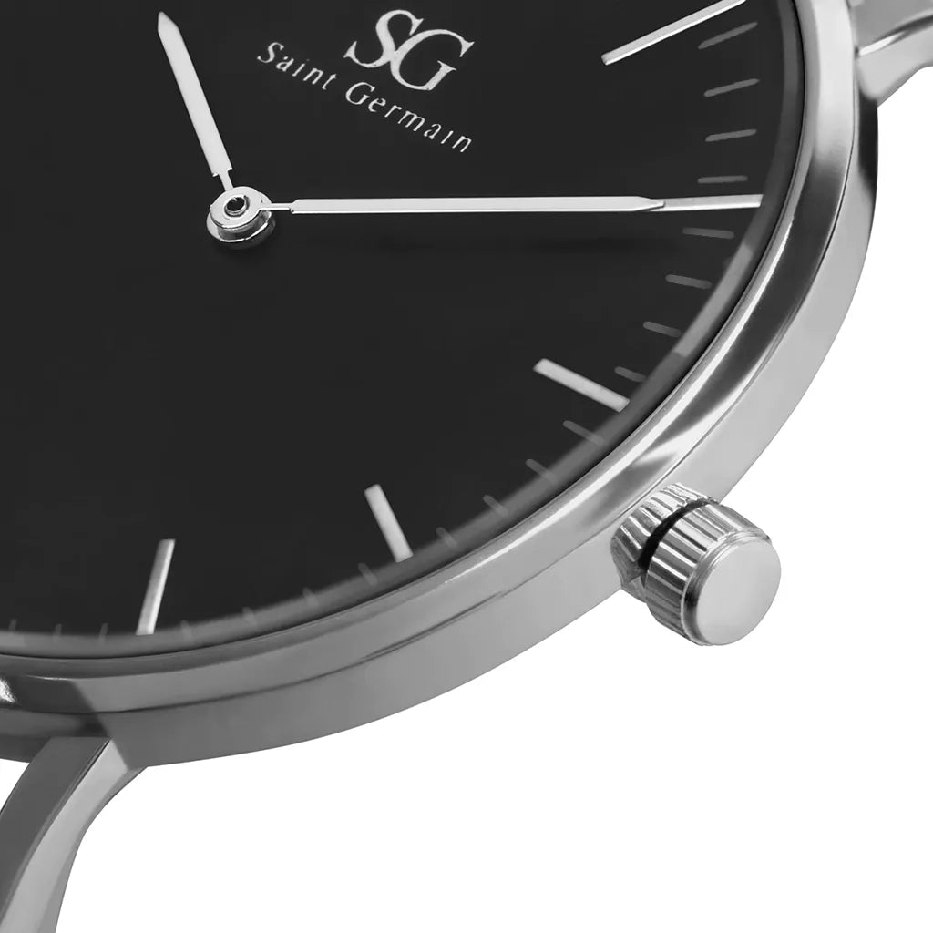 Black Hill Murray 40mm Men’s Watch with Black Leather Strap